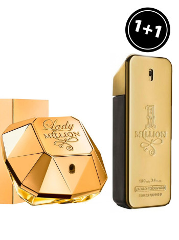 Распив Paco Rabanne 1 Million & Paco Rabanne Lady Million - отливанты 5+5 мл 